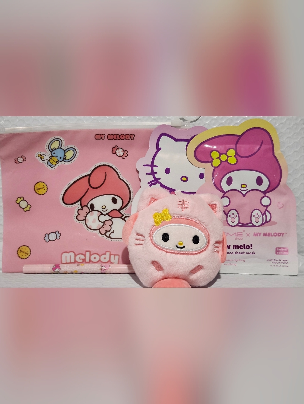 Hello Kitty My Melody Bundle Makeup Skincare Keychain